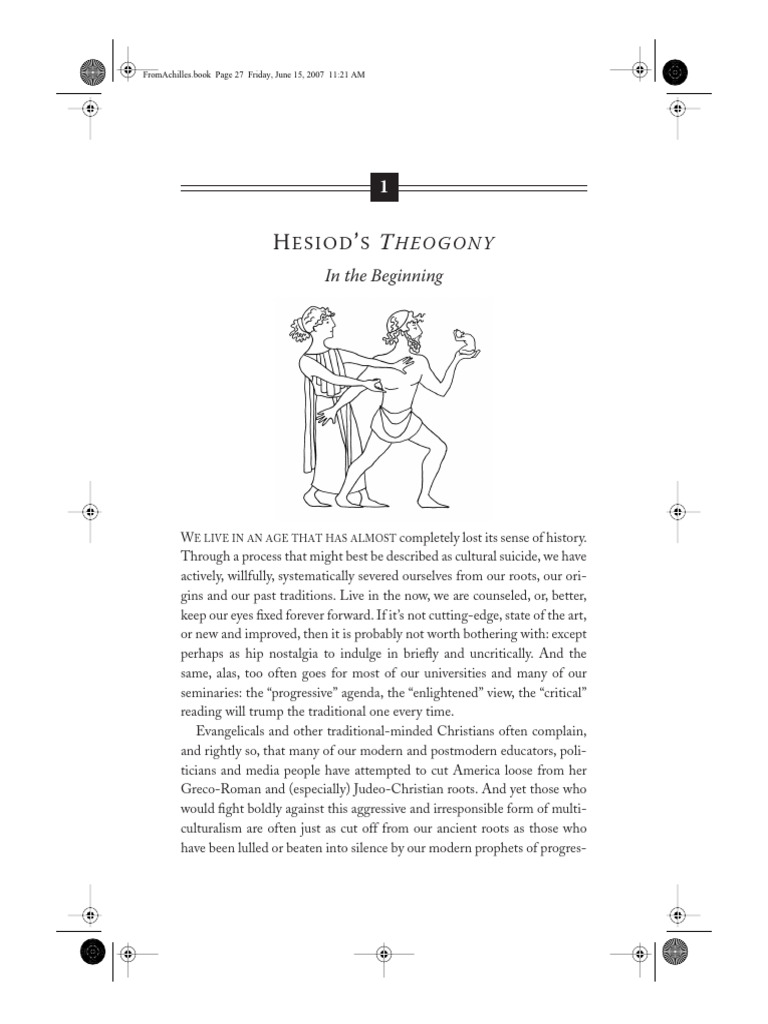 Hesiod's Theogony - in The Beginning | PDF | Zeus | Twelve Olympians