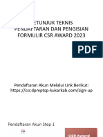 Petunjuk Teknis Pendaftaran Dan Pengisian Formulir CSR Award