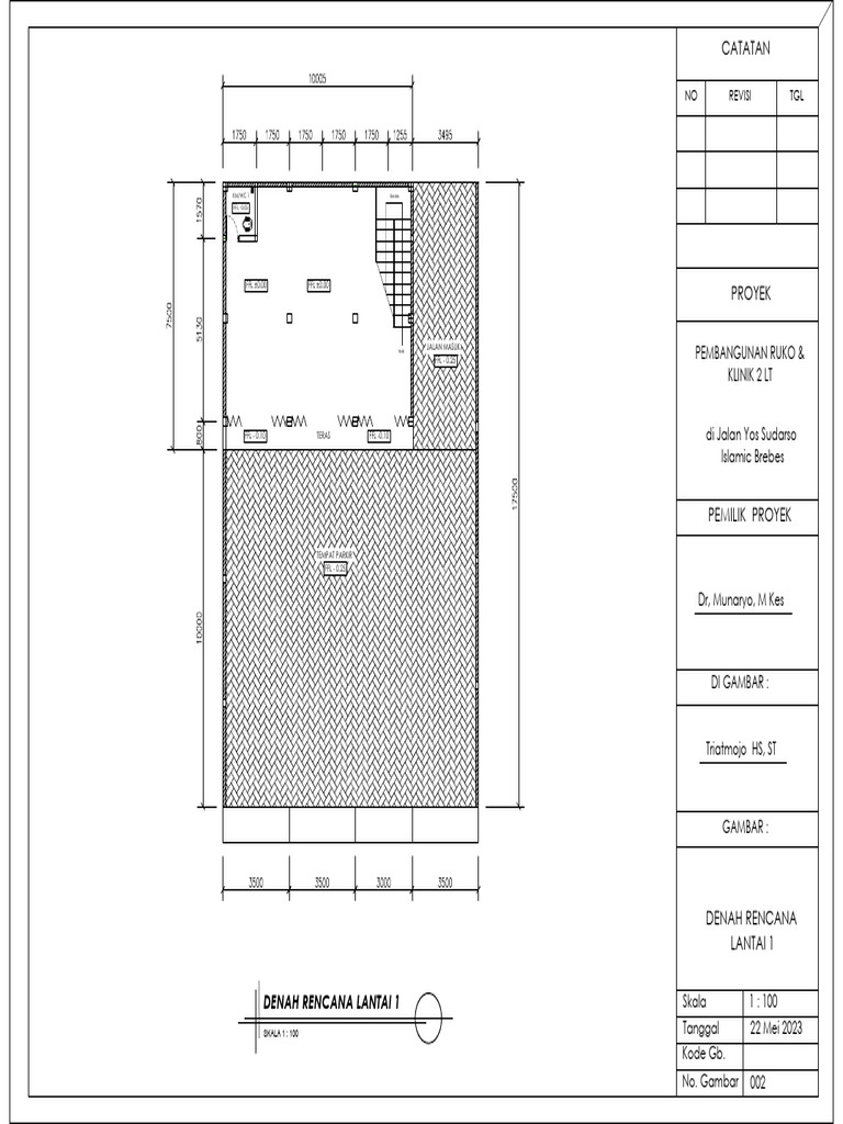 Denah Ruko dan Klinik 2 Lantai Brebes | PDF