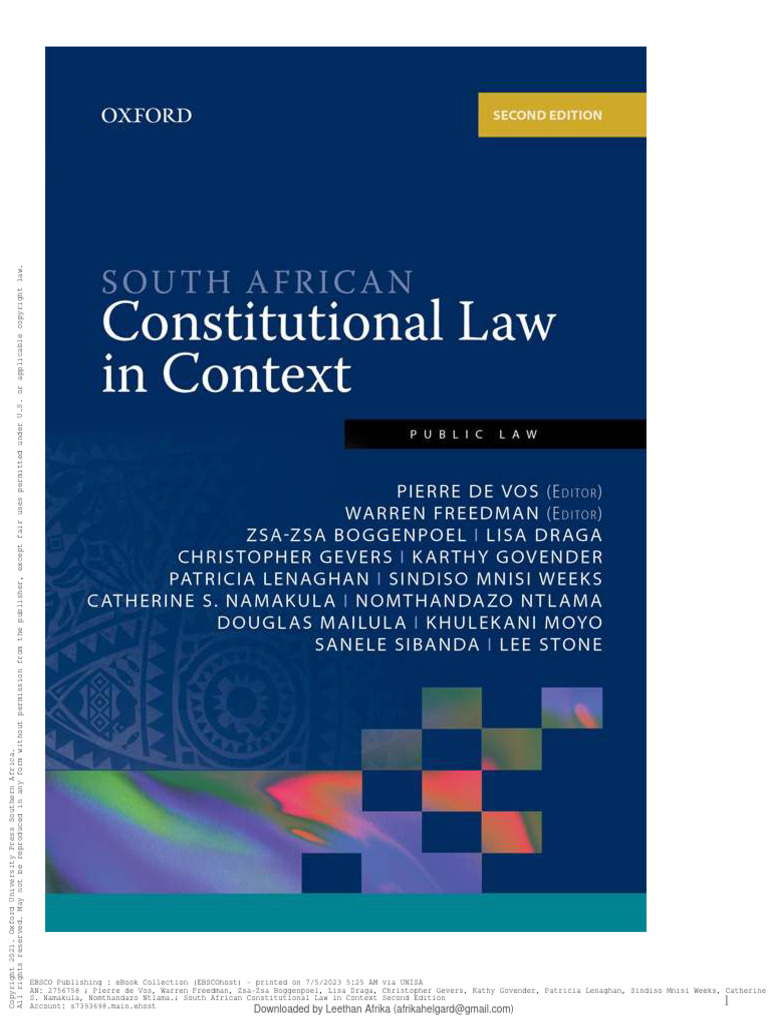 South african constitutional law in context 2nd edition pdf