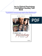 Introduction To Clinical Psychology Canadian 3Rd Edition Hunsley Test Bank Full Chapter PDF