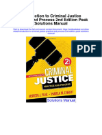 Introduction To Criminal Justice Practice and Process 2Nd Edition Peak Solutions Manual Full Chapter PDF