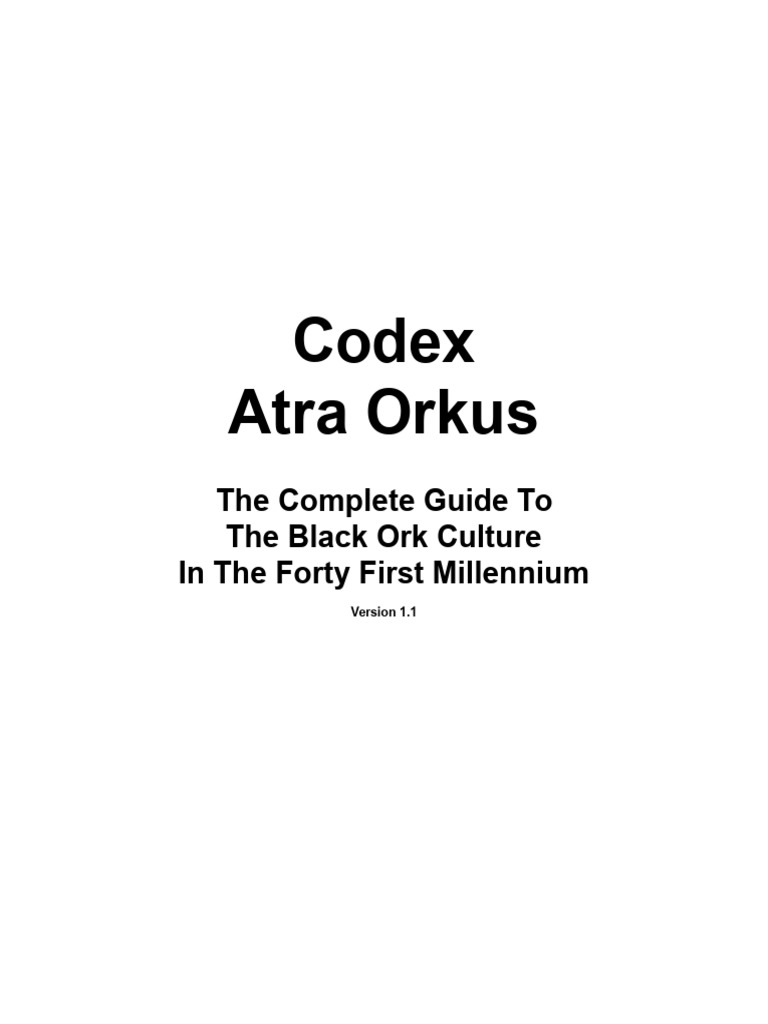 2nd Edition Ork Codex Pdf