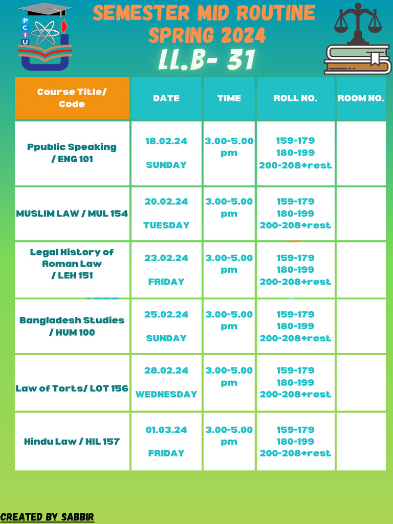 LLB 31 Routine Mid v2 | PDF