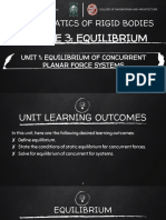 Mech 1 Module 3 Unit 1 (Equilibrium of Concurrent Planar Force Systems)