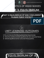 Mech 1 Module 3 Unit 3 (Equilibrium of Non-Concurrent Planar Force Systems)