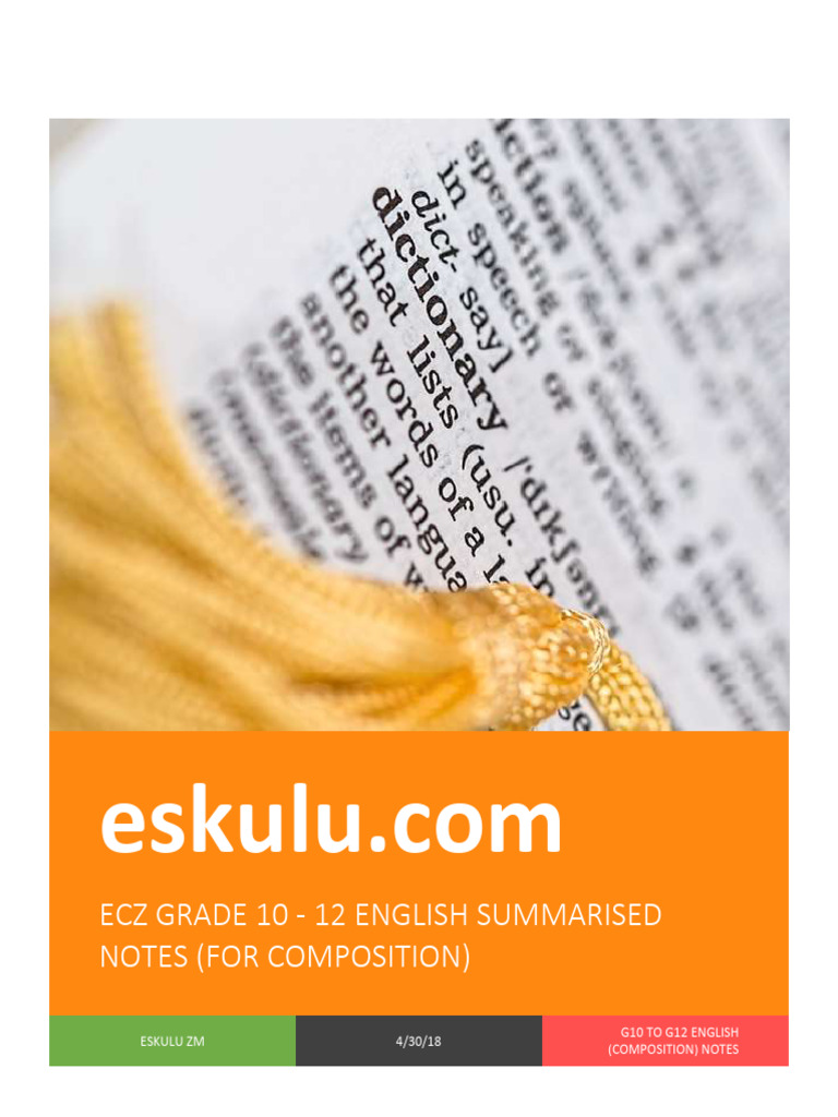 English Composition Writing Guide | PDF | Acronym | English Language