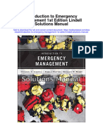 Introduction To Emergency Management 1St Edition Lindell Solutions Manual Full Chapter PDF