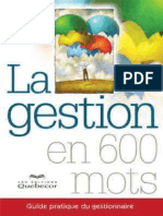 La Gestion en 600 Mots - Jean-Pierre Mercier