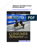 Ebook Consumer Behavior 7Th Edition Hoyer Solutions Manual Full Chapter PDF