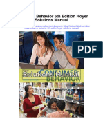 Download ebook Consumer Behavior 6Th Edition Hoyer Solutions Manual full chapter pdf
