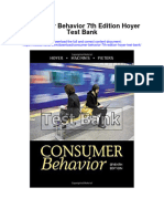 Download ebook Consumer Behavior 7Th Edition Hoyer Test Bank full chapter pdf