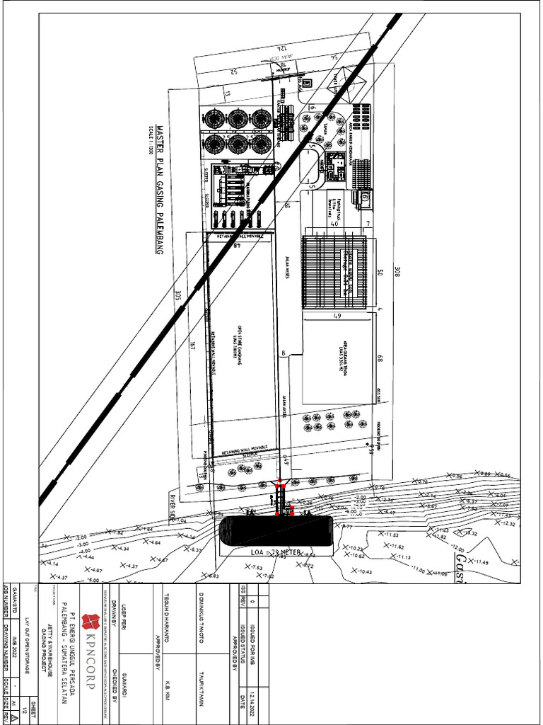 Layout Open Storage Dan Retaining Wall PDF