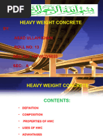 Heavy Weight Concrete My Presentation Asad