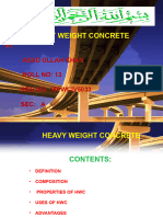 Heavy Weight Concrete My Presentation Asad