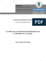 El Papel de La Planificación Estratégica en El Rediseño de La Ciudad