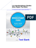 Introduction To Interdisciplinary Studies 1St Edition Repko Test Bank Full Chapter PDF