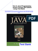 Introduction To Java Programming Comprehensive Version 9Th Edition Liang Test Bank Full Chapter PDF