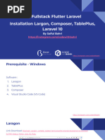 FIC 8 Fullstack Laravel - Install Laragon, Composer, TablePlus, Laravel 10