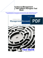 Introduction To Management Accounting 16Th Edition Horngren Test Bank Full Chapter PDF