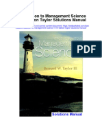 Introduction To Management Science 11Th Edition Taylor Solutions Manual Full Chapter PDF