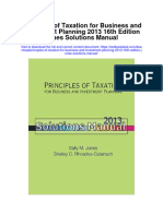 Principles of Taxation For Business and Investment Planning 2013 16Th Edition Jones Solutions Manual Full Chapter PDF