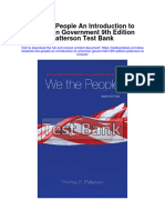 We The People An Introduction To American Government 9Th Edition Patterson Test Bank Full Chapter PDF