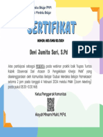 Sertifikat - Devi Jumita Sari, S.PD