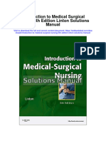 Introduction To Medical Surgical Nursing 5Th Edition Linton Solutions Manual Full Chapter PDF