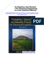 Probability Statistics and Random Processes For Electrical Engineering 3Rd Edition Leon Solutions Manual Full Chapter PDF