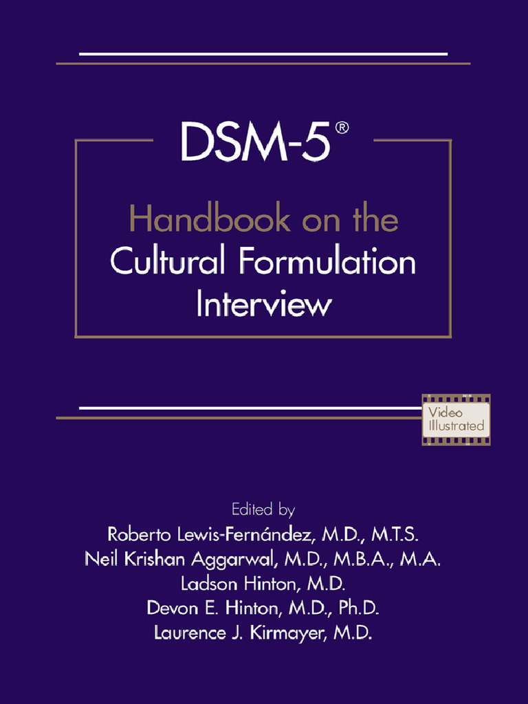 Dsm 5 handbook on the cultural formulation interview pdf