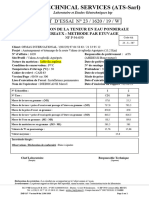 Aïwa Technical Services (Ats-Sarl) : RAPPORT D'ESSAI #23 / 1620 / 19 / W