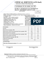 Aïwa Technical Services (Ats-Sarl) : RAPPORT D'ESSAI #23 /1620 / 18 / W