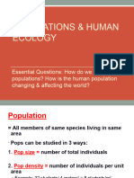 Populations & Human Ecology