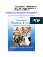 Ebook Contemporary Womens Health Issues For Today and The Future 5Th Edition Kolander Test Bank Full Chapter PDF