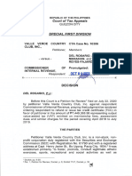 Valle Verde Country Club Inc VS Cir-10.06.23 Denied Refund of Input Vat Out of Unconstitutionality of RMC Declaring Membership Fees of Recreational Clubs As Subject To Vat