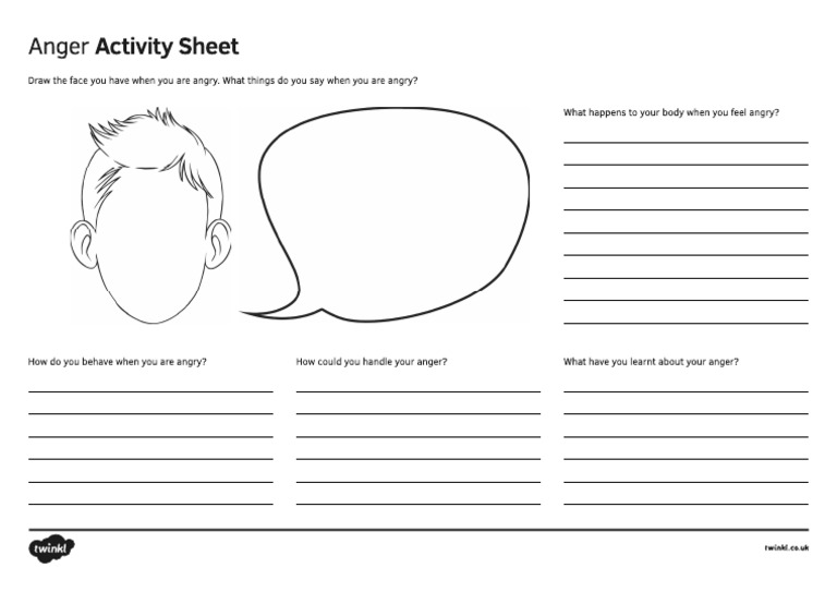 Anger Activity Sheet | PDF