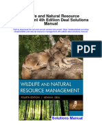 Wildlife and Natural Resource Management 4Th Edition Deal Solutions Manual Full Chapter PDF