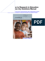 Introduction To Research in Education 9Th Edition Ary Solutions Manual Full Chapter PDF