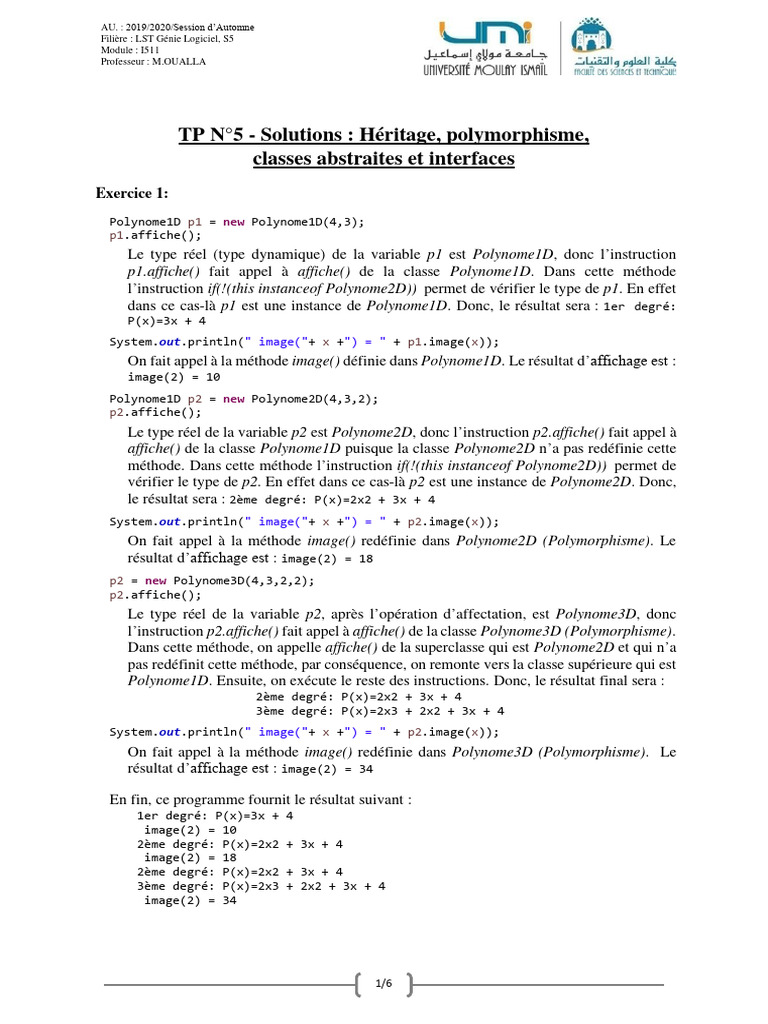 Classes Abstraites et Interfaces en Java | PDF | Interface ...