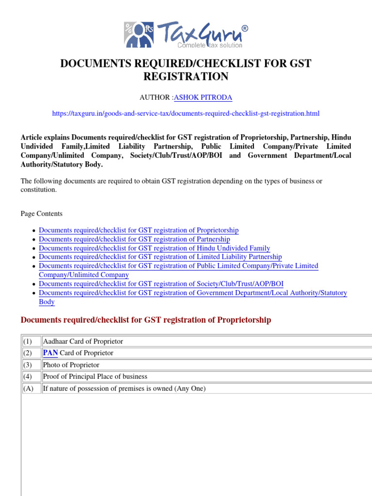 checklist-for-gst-registration-taxguru-in-pdf