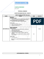 KZN Physical Science Grade 12 Scope 2023