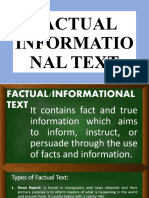 Factual Informational Text
