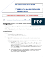 Synthese Marches Financiers 2019