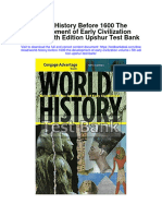 World History Before 1600 The Development of Early Civilization Volume I 5Th Edition Upshur Test Bank Full Chapter PDF