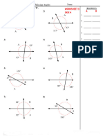 Finding Missing Angles Worksheet 3