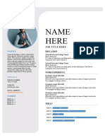 Blue Grey Old Design CV