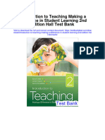 Introduction To Teaching Making A Difference in Student Learning 2Nd Edition Hall Test Bank Full Chapter PDF