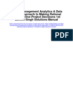 Project Management Analytics A Data Driven Approach To Making Rational and Effective Project Decisions 1st Edition Singh Solutions Manual