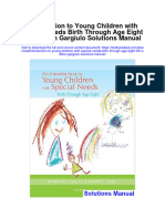 Introduction To Young Children With Special Needs Birth Through Age Eight 4Th Edition Gargiulo Solutions Manual Full Chapter PDF